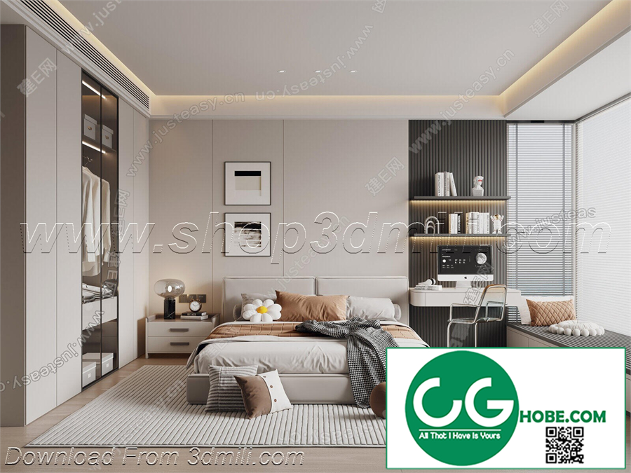 Modern Bedroom 54 3D Model