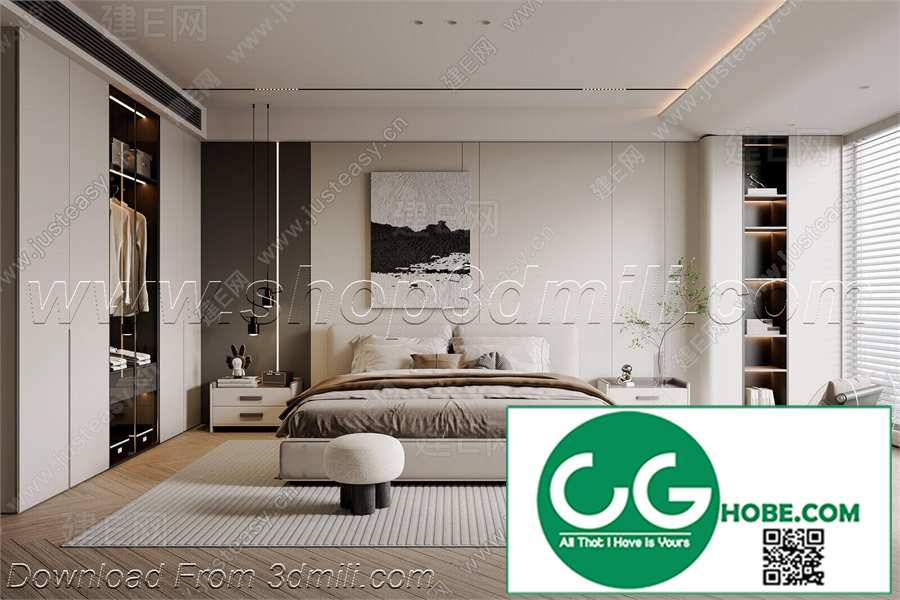 Modern Bedroom 56 3D Model