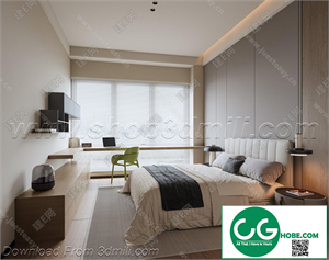 Modern Bedroom 58 3D Model