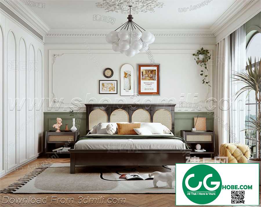 Modern Bedroom 60 3D Model