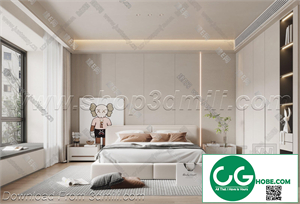 Modern Bedroom 61 3D Model