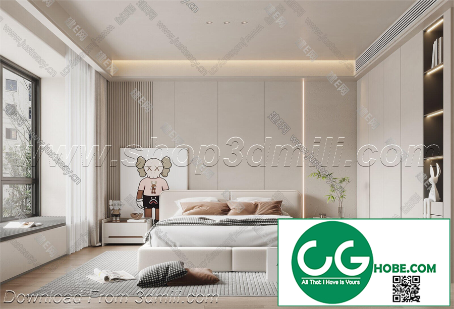 Modern Bedroom 61 3D Model