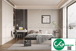 Modern Bedroom 62 3D Model