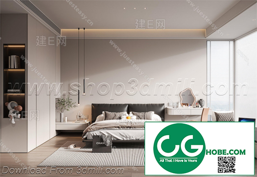 Modern Bedroom 63 3D Model
