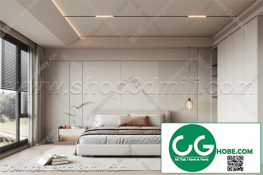 Modern Bedroom 64 3D Model