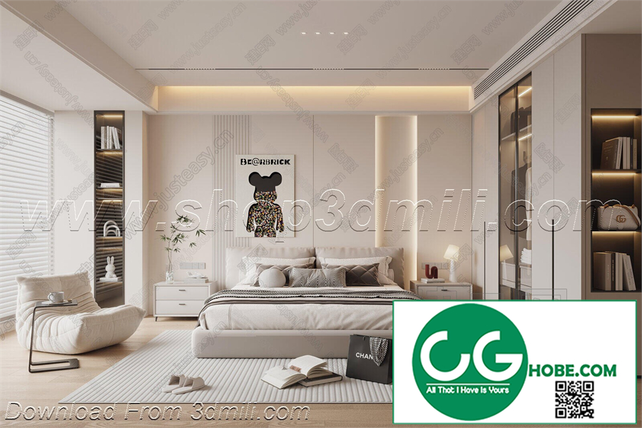 Modern Bedroom 65 3D Model