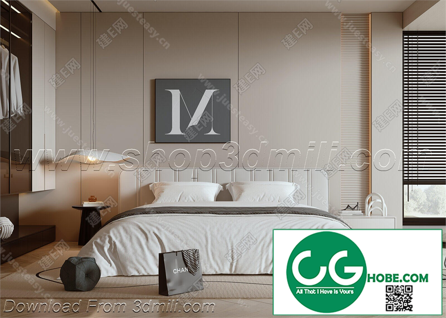 Modern Bedroom 66 3D Model