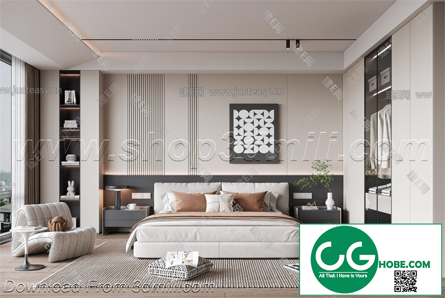 Modern Bedroom 67 3D Model