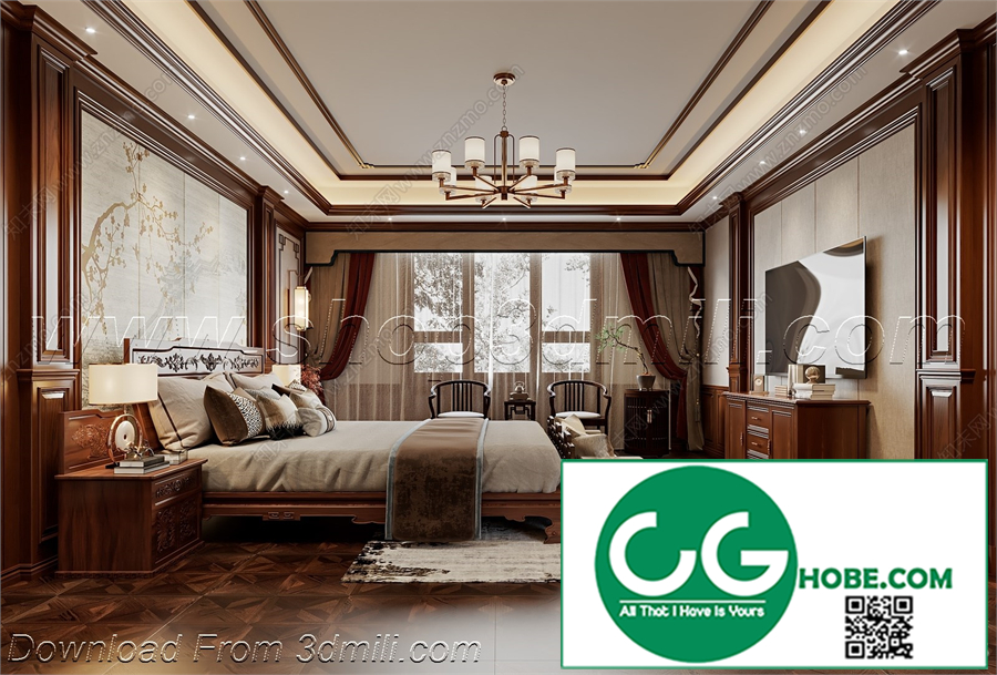 Modern Bedroom 68 3D Model