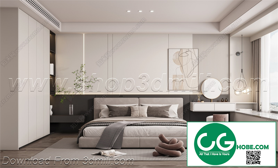 Modern Bedroom 70 3D Model