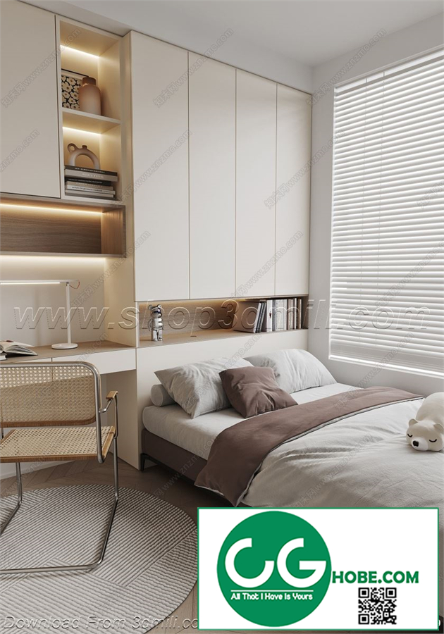 Modern Bedroom 74 3D Model