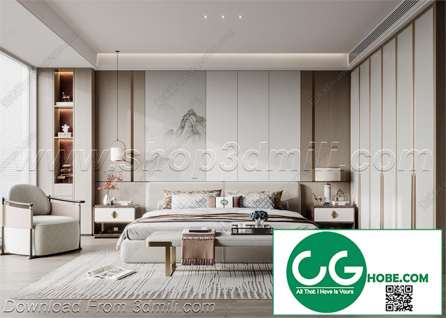 Modern Bedroom 75 3D Model