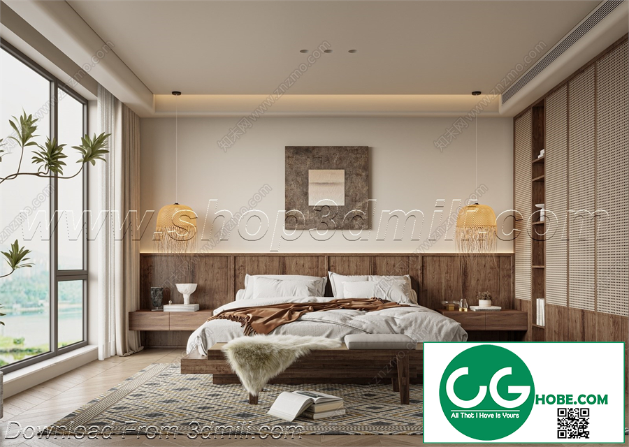 Modern Bedroom 76 3D Model