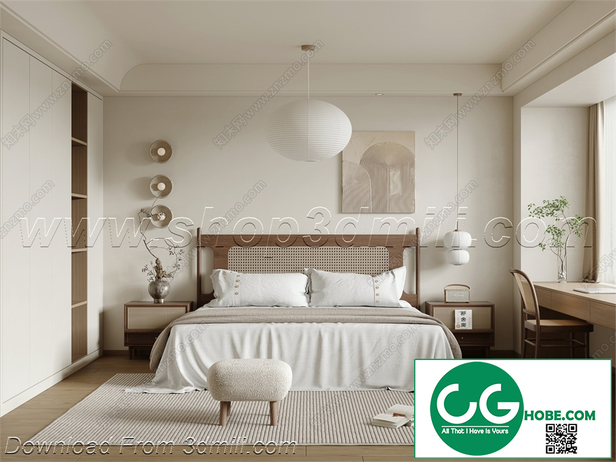 Modern Bedroom 77 3D Model