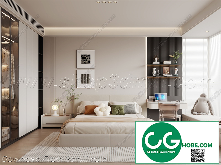 Modern Bedroom 81 3D Model