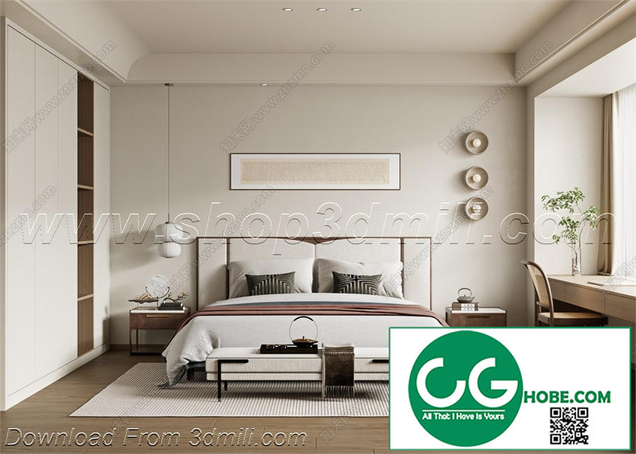 Modern Bedroom 82 3D Model