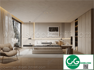 Modern Bedroom 83 3D Model
