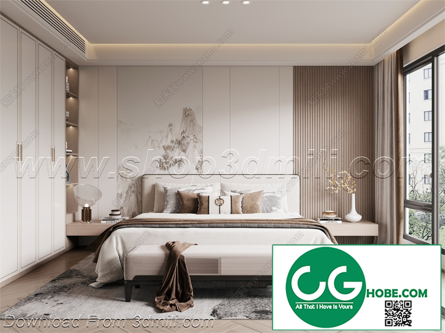 Modern Bedroom 84 3D Model