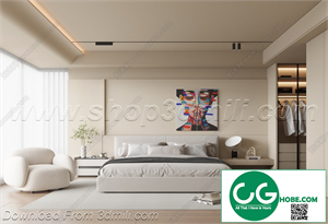 Modern Bedroom 85 3D Model