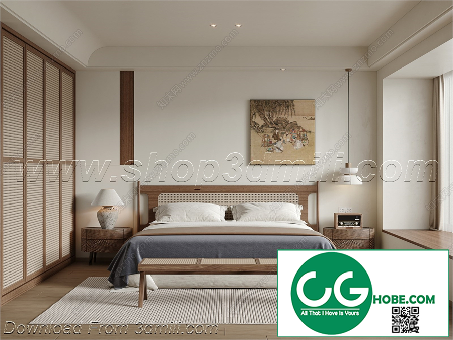 Modern Bedroom 86 3D Model