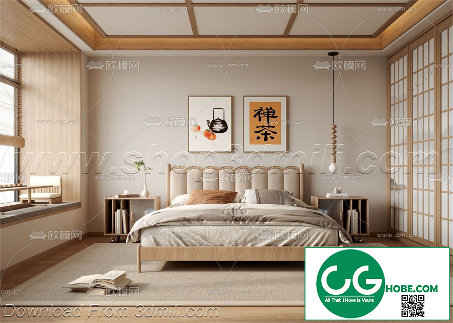 Modern Bedroom 88 3D Model
