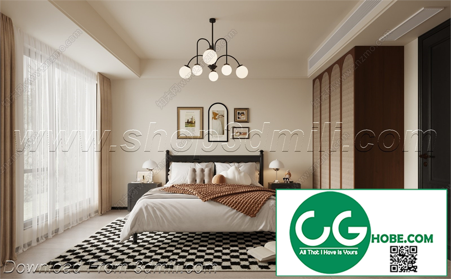 Modern Bedroom 89 3D Model