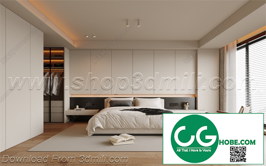 Modern Bedroom 91 3D Model