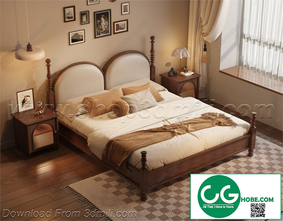 Modern Bedroom 92 3D Model