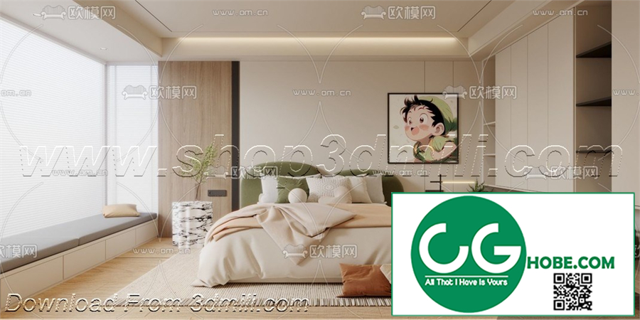 Modern Bedroom 94 3D Model