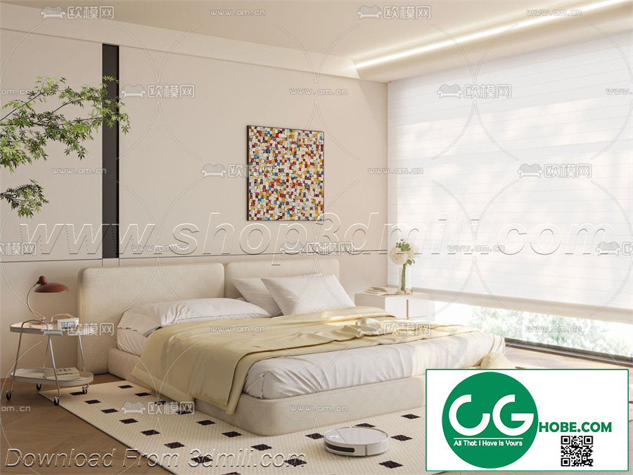 Modern Bedroom 95 3D Model