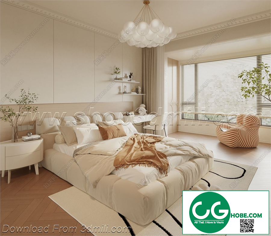 Modern Bedroom 96 3D Model
