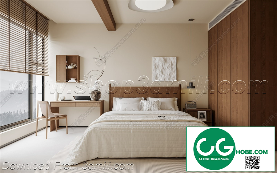 Modern Bedroom 97 3D Model