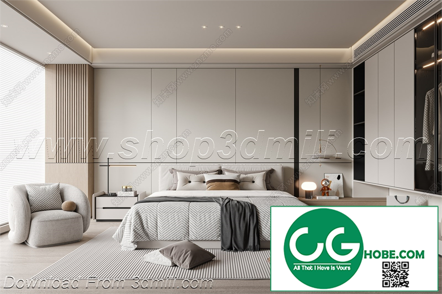 Modern Bedroom 98 3D Model