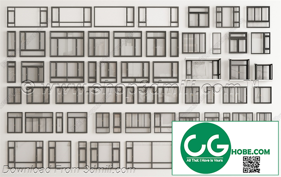 Windows 08 3D model