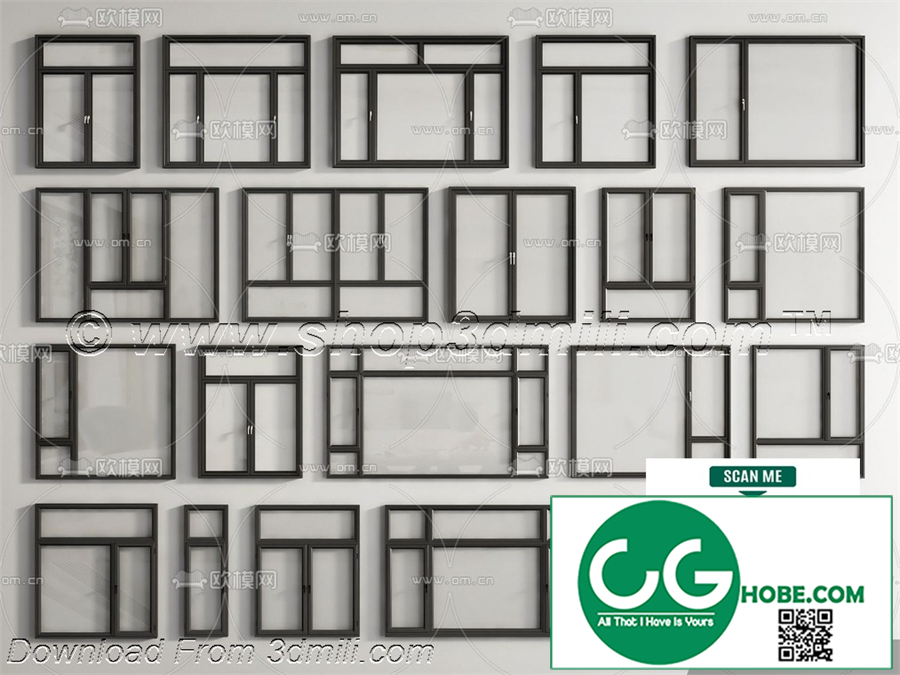 Windows 09 3D model