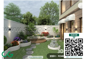 Outdoor chair balcony chair rattan leisure chair 34 3d model
