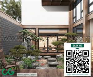 Outdoor chair balcony chair rattan leisure chair 51 3d model