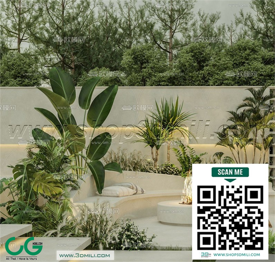 Outdoor chair balcony chair rattan leisure chair 53 3d model