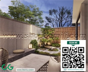 Outdoor chair balcony chair rattan leisure chair 55 3d model