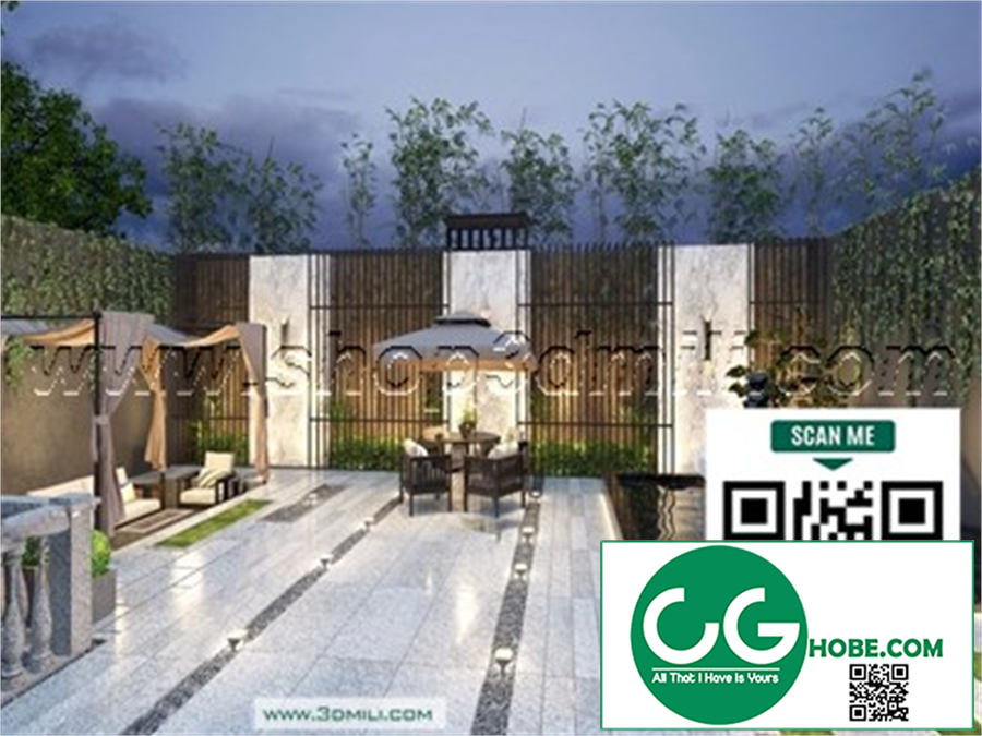 Outdoor chair balcony chair rattan leisure chair 62 3d model