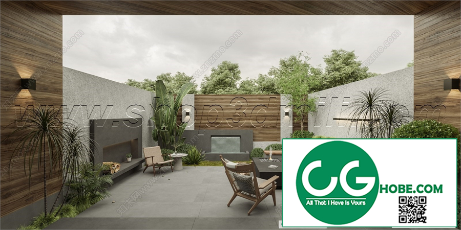 Outdoor chair balcony chair rattan leisure chair 67 3d model