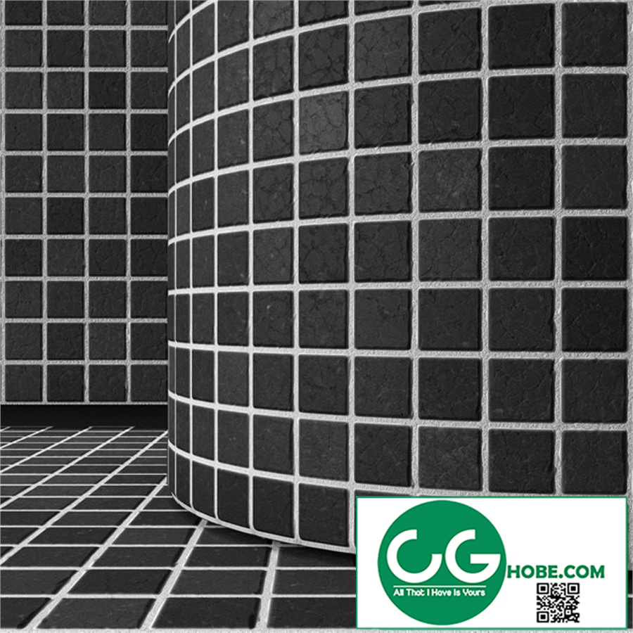 black mosaic
