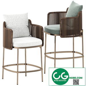 TAPE CORD OUTDOOR bar chair by Minotti