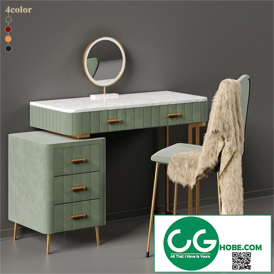 Multi Color Velvet Dressing Table By Saleh