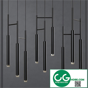 Grok CANDLE Triplex LED Pendant Black