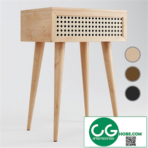 Light Oak Daintree Rattan Bedside Table PRO $7 Royalty free