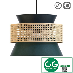 Wicker lampshade for DOLKIE chandelier