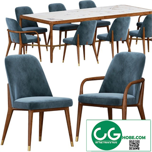 Ulivi Lise chair and ELISEE RECT table