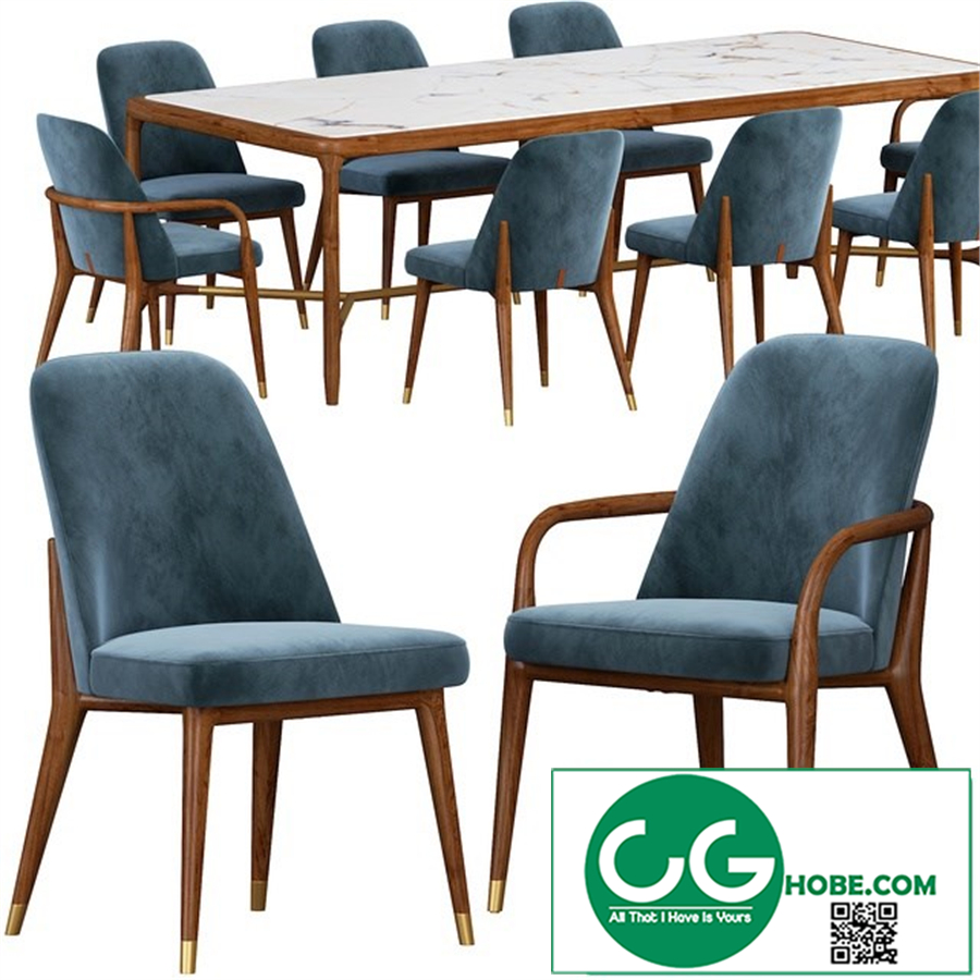 Ulivi Lise chair and ELISEE RECT table