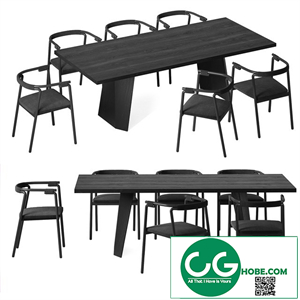 Wedge table and Rivulet chair. living divani.